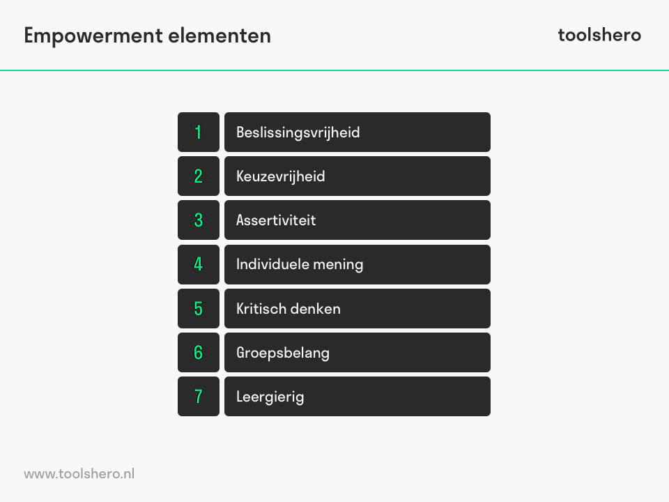 Empowerment elementen - toolshero