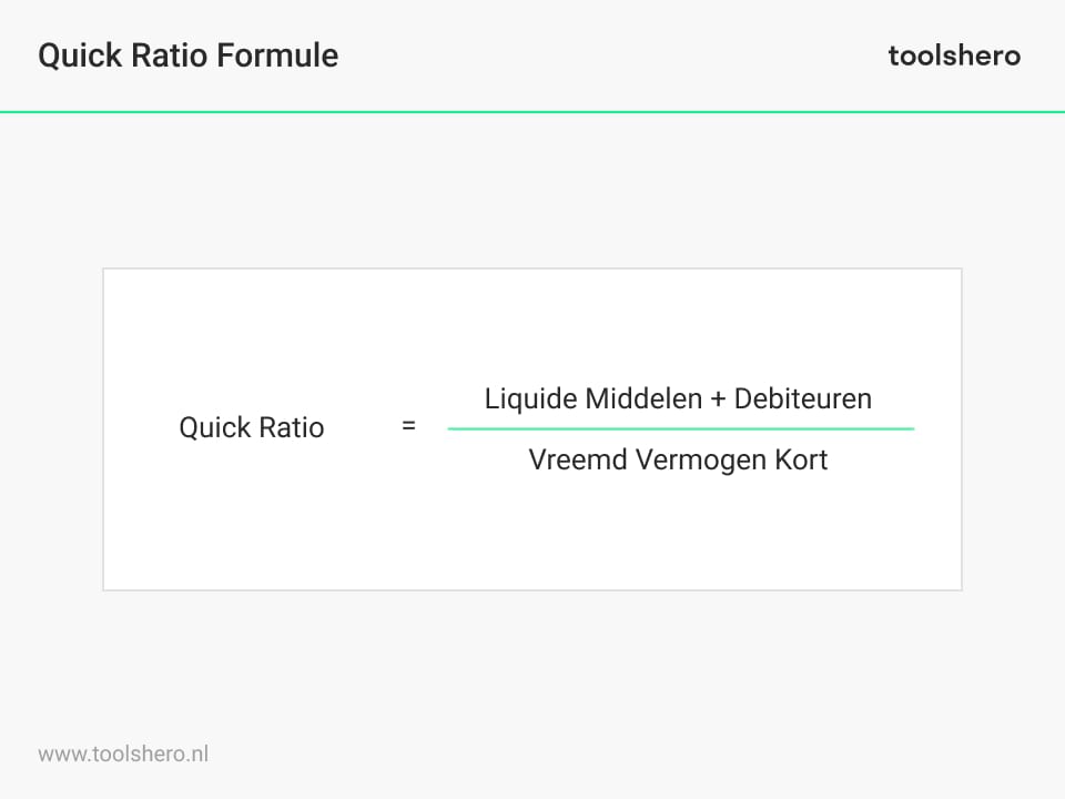 Quick ratio formule - toolshero